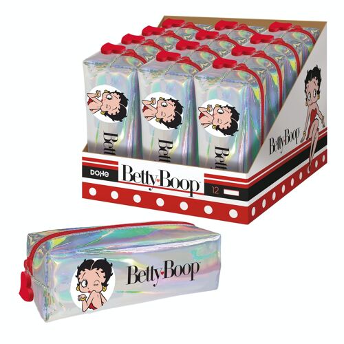 Dohe - Expositor con 12 Estuches Portatodo Brillantes - Tamaño 21x27x21 cm  - Betty Boop