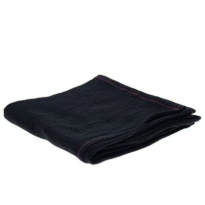 Muslin swaddle 100 x 100 cm made of organic BIO cotton muslin swaddle Black.