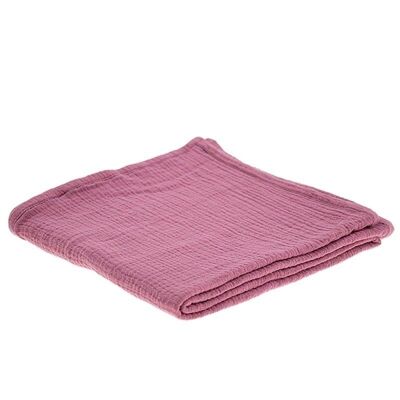 Musselin-Pucktuch 100 x 100 cm aus Bio-Baumwoll-Musselin-Pucktuch Baby Pink Dark