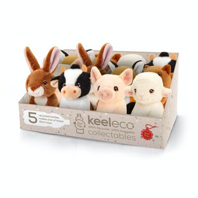 Assortment Soft Toys Farm Animals 12cm - KEELECO