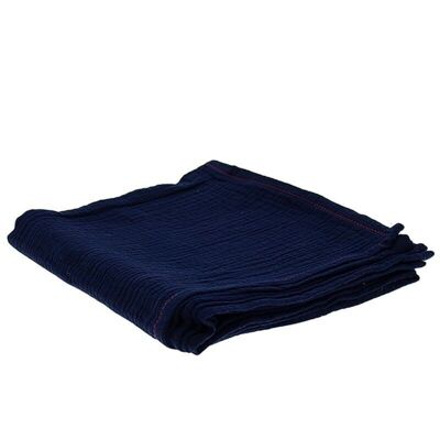 Musselin-Pucktuch 100 x 100 cm aus Bio-Baumwoll-Musselin-Pucktuch Navy