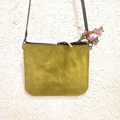 Lime Green Leather Nature Minibag