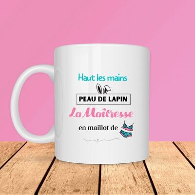 Taza - Manos arriba piel de conejo la amante en traje de baño