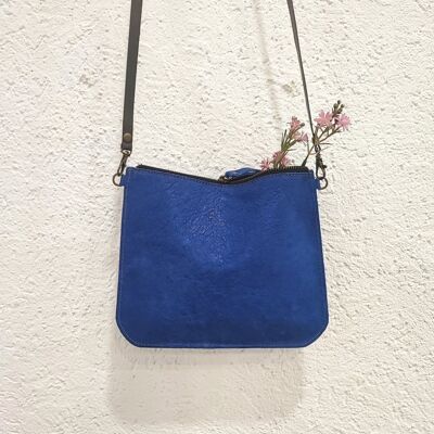 Minibag Nature Cuir Bleu