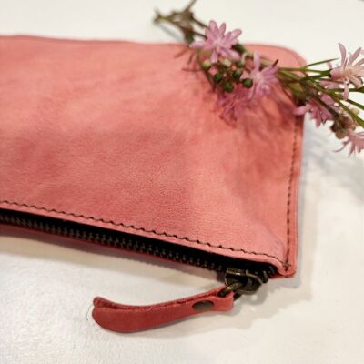 Portefeuille Nature Cuir Corail