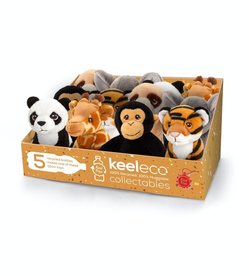 Assortiment Peluches Animaux sauvages 12cm - KEELECO