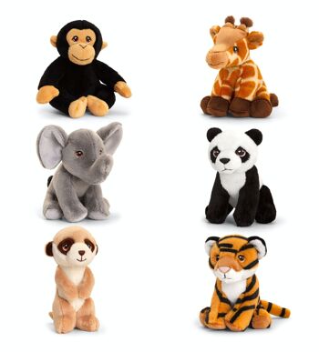 Assortiment Peluches Animaux sauvages 12cm - KEELECO 2