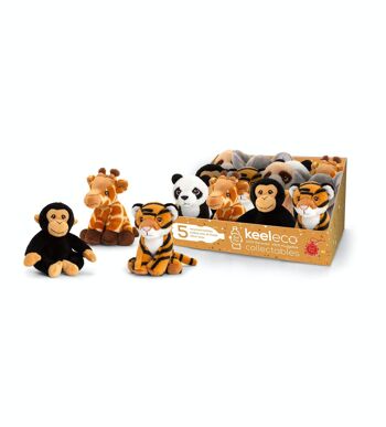 Assortiment Peluches Animaux sauvages 12cm - KEELECO 6