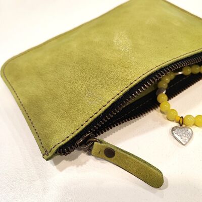 Cartera Nature Piel Verde Lima