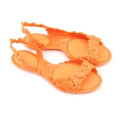 Sunie's Butterfly Neon Orange Sandals