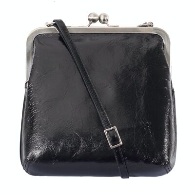 Small shoulder bag with clip closure IDA