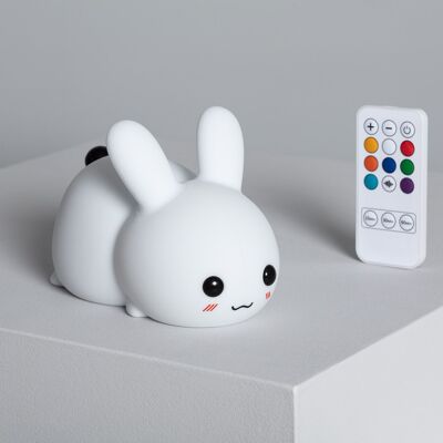 Ledkia Luce Notturna LED per Bambini Coniglio RGB Silicone con Batteria RGB