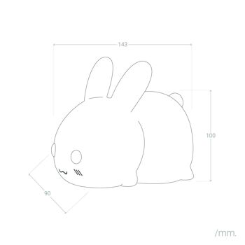 Ledkia Veilleuse LED Enfant Lapin RGB Silicone avec Batterie RGB 2