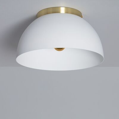 Ledkia Circular Aluminum Ceiling Light Ø300 mm Bosco Gold White