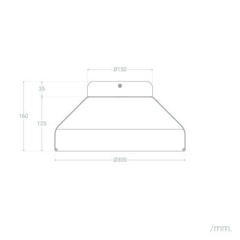 Ledkia Plafonnier Circulaire Aluminium et Bois Ø300 mm Hakon Vert Menthe 2