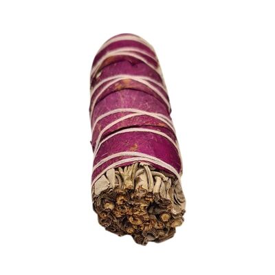 Salbei-Räucherstäbchen, rosa Blütenblätter und weißer Salbei, 10,2 cm