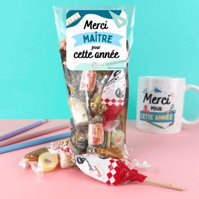 Bolsa de caramelos de los años 60 y 70 - Merci Maître
