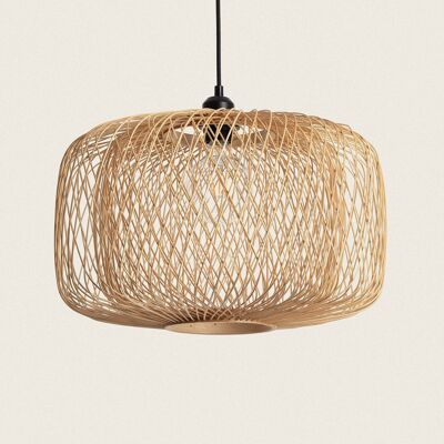Ledkia Bamboo Dao Do Black Textile Pendant Lamp