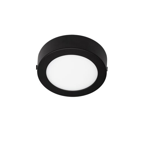 Ledkia Plafón LED 6W Circular Aluminio Slim Ø110 mm CCT Seleccionable Galán SwitchDimm Negro