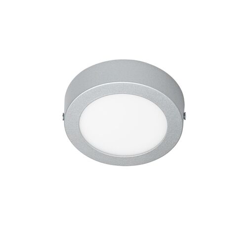 Ledkia Plafón LED 6W Circular Aluminio Slim Ø110 mm CCT Seleccionable Galán SwitchDimm Gris