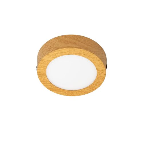 Ledkia Plafón LED 6W Circular Aluminio Slim Ø110 mm CCT Seleccionable Galán SwitchDimm Natural