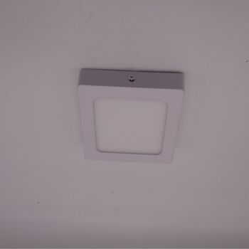 Ledkia Plafonnier LED 6W Carré Aluminium 105x105 mm Slim CCT Sélectionnable Galan SwitchDimm Blanc 7