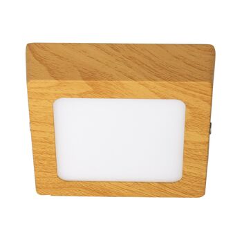 Ledkia Plafonnier LED 6W Carré Aluminium 105x105 mm Slim CCT Sélectionnable Galan SwitchDimm Naturel 1