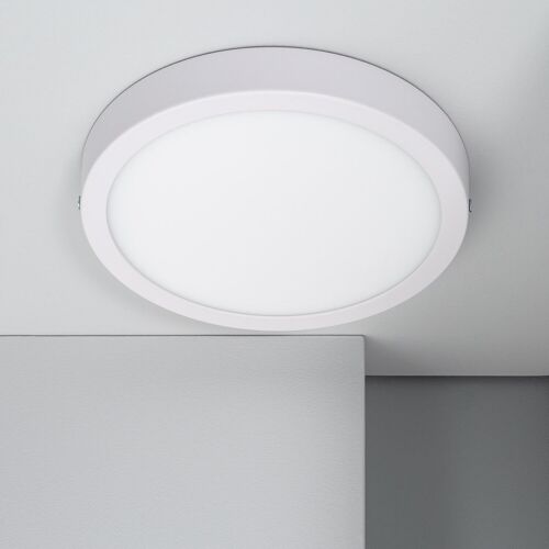 Ledkia Plafón LED 18W Circular Aluminio Ø210 mm Slim CCT Seleccionable Galán SwitchDimm Blanco