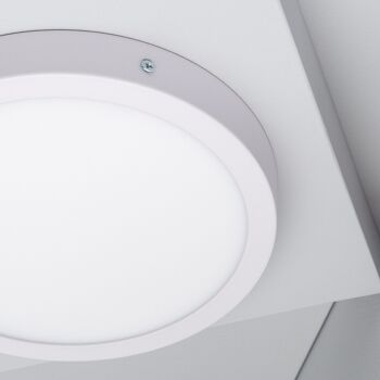 Plafonnier LED Ledkia 18W Circulaire Aluminium Ø210 mm Slim CCT Sélectionnable Galan SwitchDimm Blanc 3