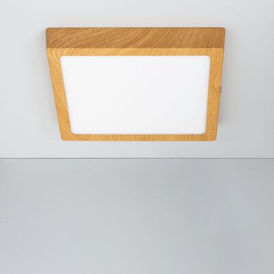 Ledkia Plafonnier LED 18W Carré Aluminium 210x210 mm Slim CCT Sélectionnable Galan SwitchDimm Naturel