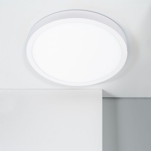 Ledkia Plafón LED 24W Circular Aluminio Ø280 mm Slim CCT Seleccionable Galán SwitchDimm Blanco