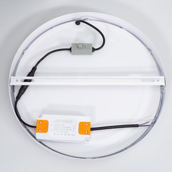 Plafonnier LED Ledkia 24W Circulaire Aluminium Ø280 mm Slim CCT Sélectionnable Galan SwitchDimm Blanc 4