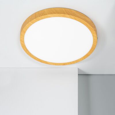 Ledkia Plafoniera LED 24W Circolare Alluminio Ø280 mm Slim CCT Selezionabile Galan SwitchDimm Naturale