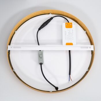 Plafonnier LED Ledkia 24W Circulaire Aluminium Ø280 mm Slim CCT Sélectionnable Galan SwitchDimm Naturel 4