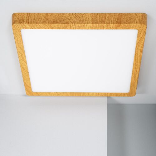 Ledkia Plafón LED 24W Cuadrado Aluminio 280x280 mm Slim CCT Seleccionable Galán SwitchDimm Natural