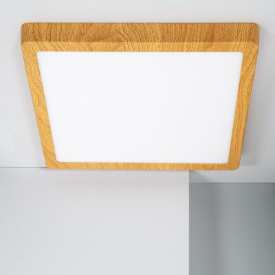 Ledkia Plafonnier LED 24W Carré Aluminium 280x280 mm Slim CCT Sélectionnable Galan SwitchDimm Naturel