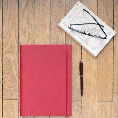 Refillable diary - NOVUM ORGANUM LARGE Garance (Red)