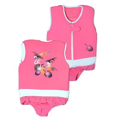 Girl's floating swimsuit: Flamingo