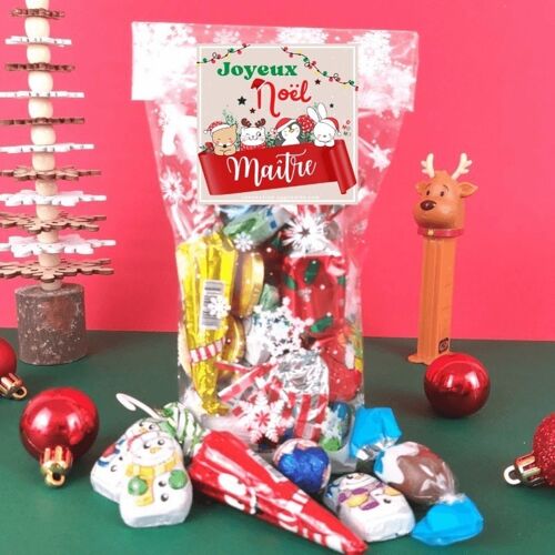 Sachet de chocolats de Noël - Joyeux Noël Maître
