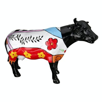 Poly sculpture "Cow" colorful