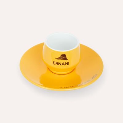 Espresso Gelbe Tasse Ernani - Packung mit 4 Stück