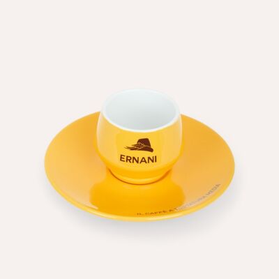 Espresso Gelbe Tasse Ernani - Packung mit 4 Stück