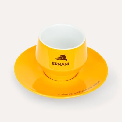 Cappuccino Yellow cup Ernani - pack of 4 pieces