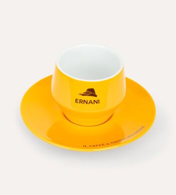 Cappuccino Tasse jaune Ernani - pack de 4 pièces 1
