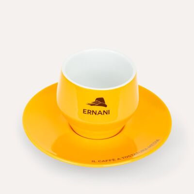 Cappuccino Gelbe Tasse Ernani - Packung mit 4 Stück