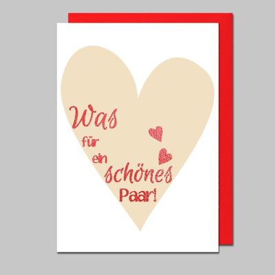 Moderne Hochzeitskarte Was für ein schönes Paar