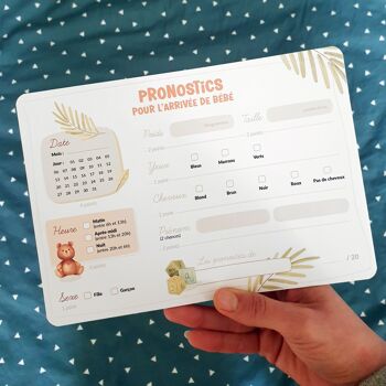 Cartes de pronostics pour la naissance de bébé 3