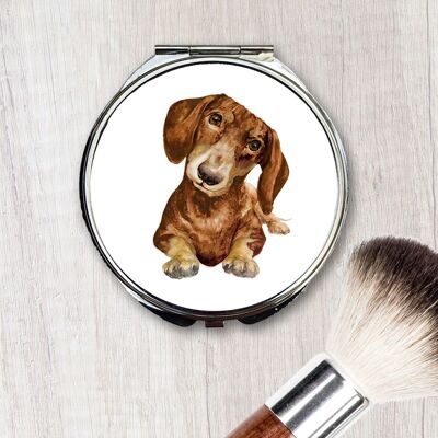 Compact Mirror Chester Dachshund