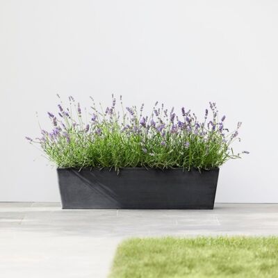 Balconnière Anthracite L45 | Bruges ECOPOTS (Réserve d'eau incluse)