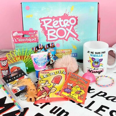 Retro Box - Girl Power - Geschenkbox 80er und 90er Jahre - Generation Souvenirs